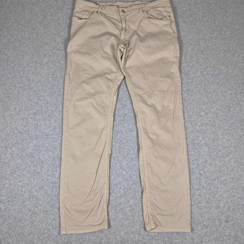 Peter Millar Crown Crafted Pants Mens 36/32 Tan Tencel Cotton Blend Chino